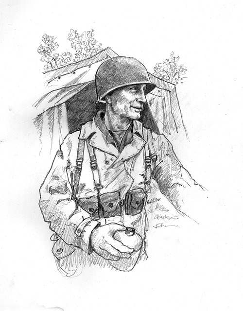 Soldat Karikatur